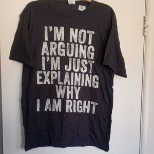 Men's Gray Graphic T-Shirt Size Large New